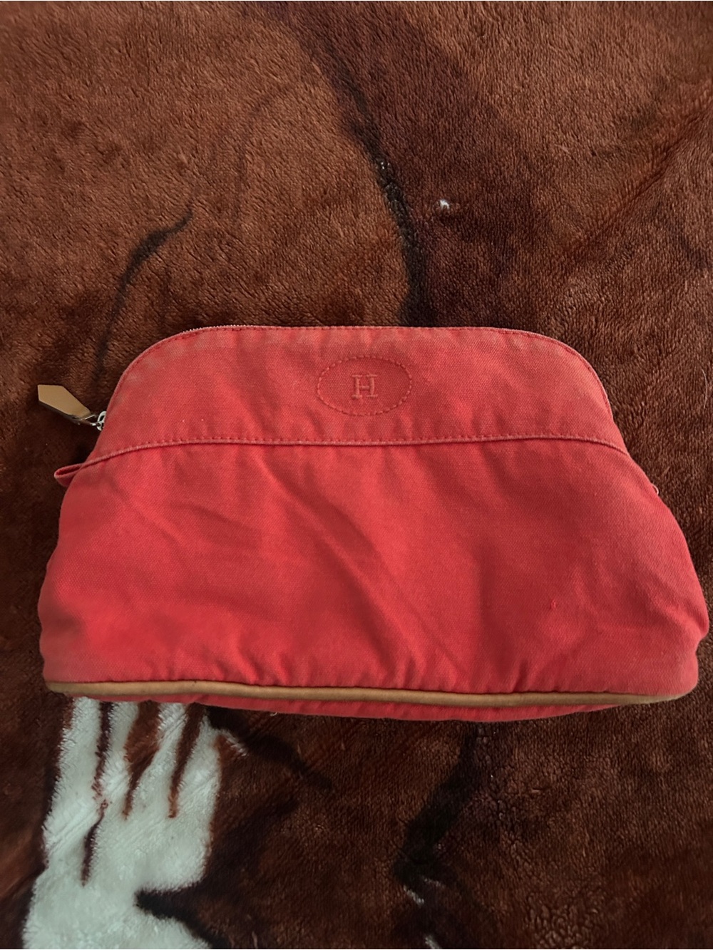 Hermes Mini Toile Bolide Travel Canvas Travel Case